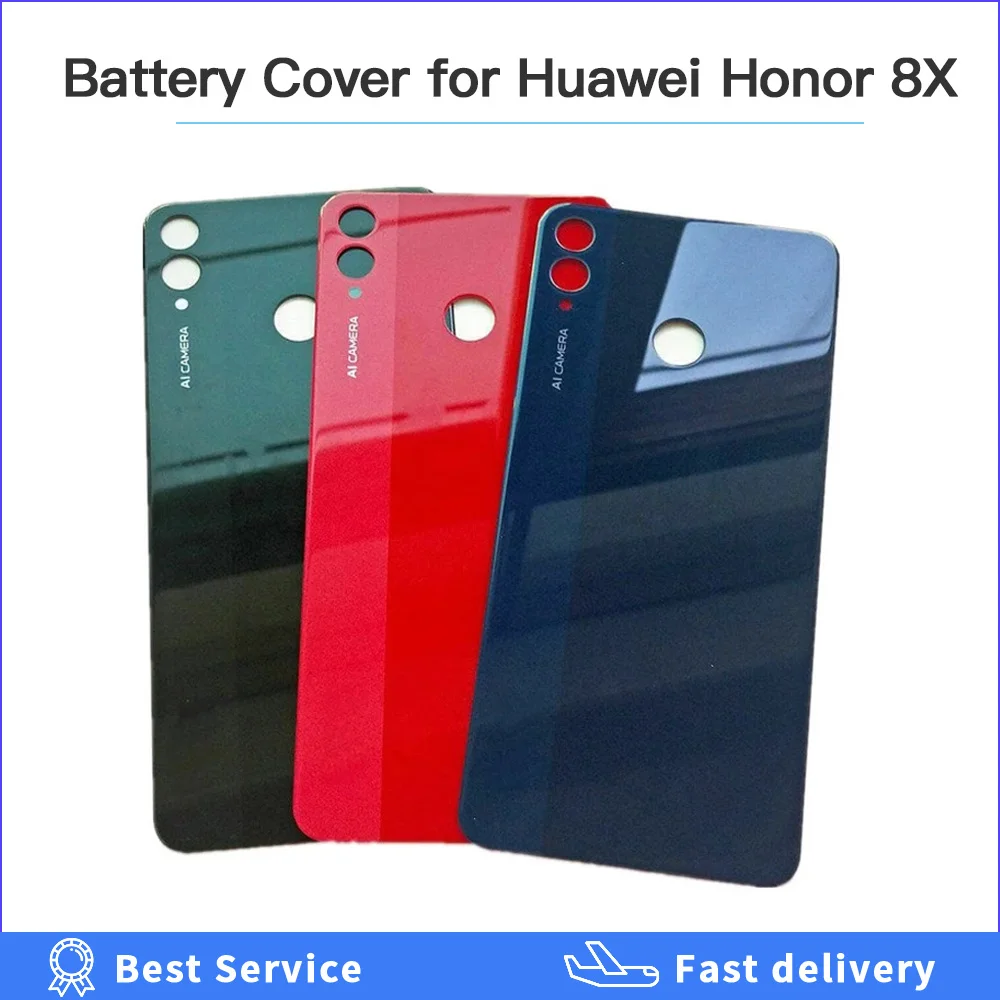 Original for Huawei Honor 8X Glass Housing Battery Cover Rear Door Replacement Back Case For Honor8X With Adhesive Sticker