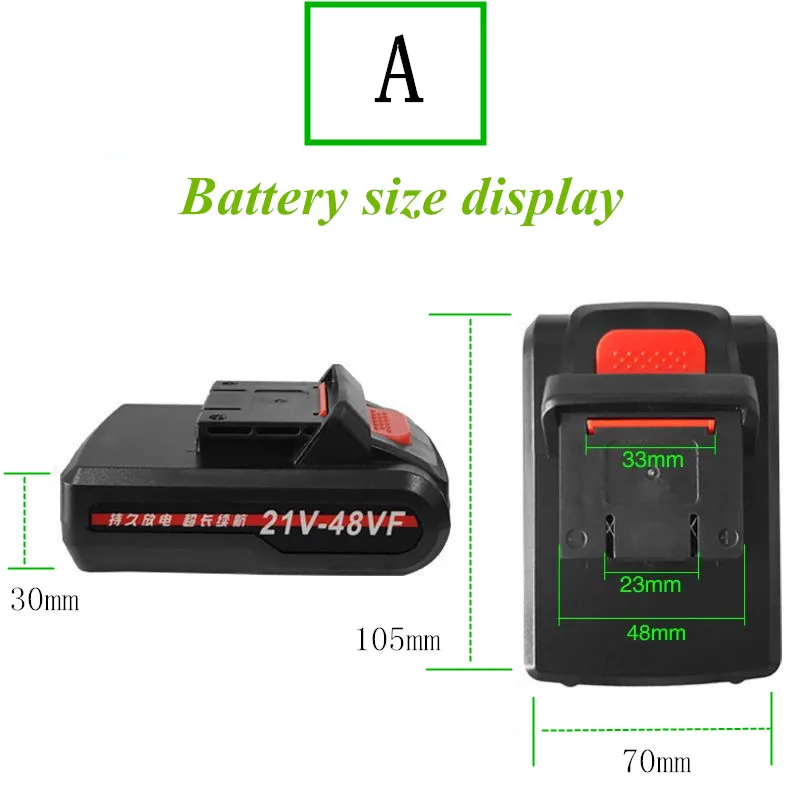 Large Capacity Lithium Battery Electric Wrench Special Battery 18650 Electric Drill Accessories 18V 21V Lithium Battery