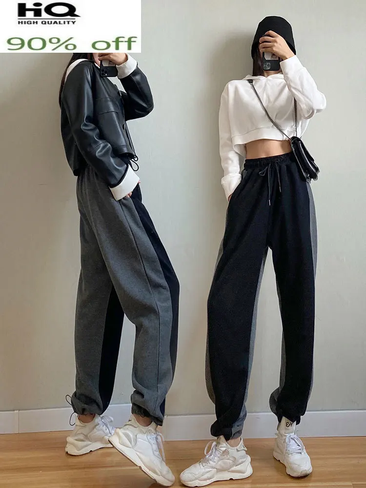 

Woman Pants Korean Sweatpants Women Sports Trousers High Waist Pants Female Double-sided Spring 2022 Spodnie Damskie Pph3635