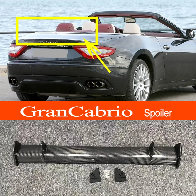 

For Maserati GranCabrio Real Carbon Fiber / FRP GT-style Car-styling Sporty Rear Trunk Wing Spoiler