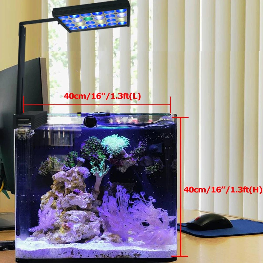 PopBloom-Aquarium LED Lighting, Reef Corals, Freshwater, Seaweed LED Aquarium Lamp, Nano Tank Lights, Shannon16