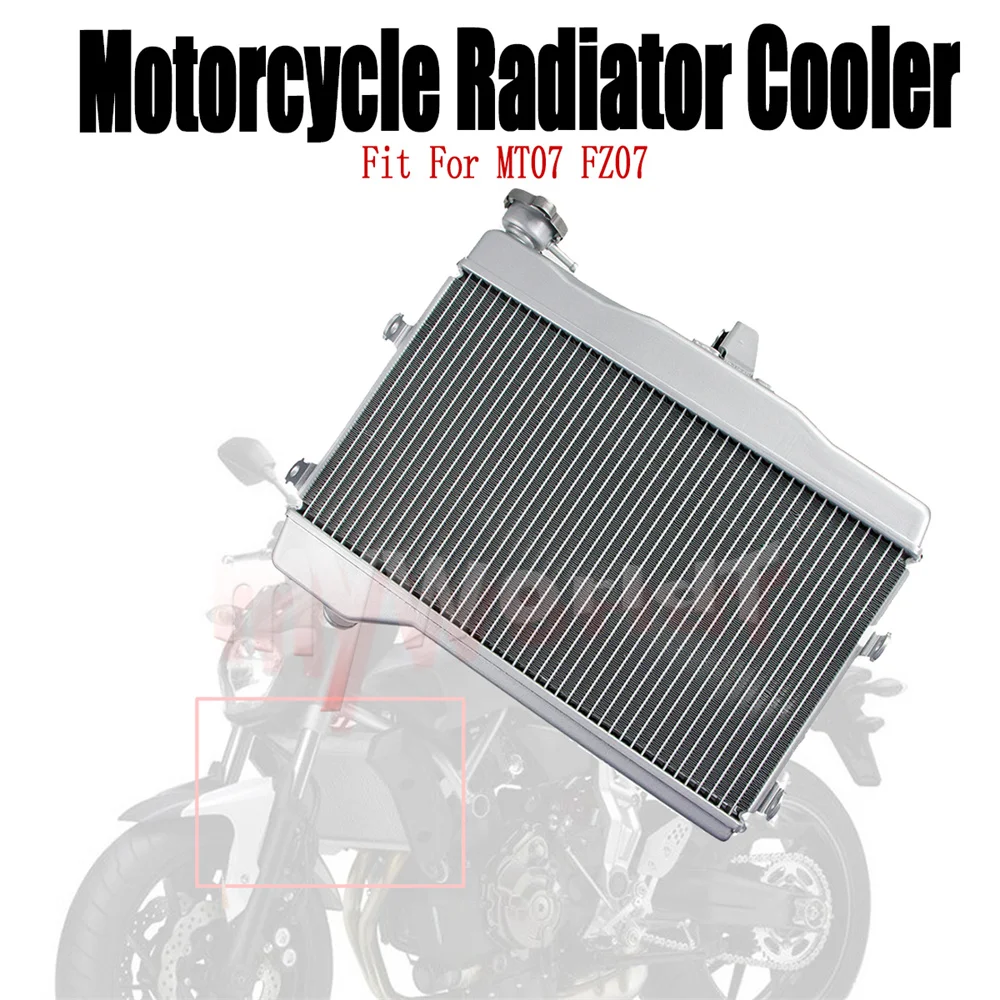 Fit For YAMAHA MT07 2014 - 2022 Motorcycle Aluminum Radiator Cooler MT 07 FZ07 2015 2016 2017 2018 2019 2020 2021