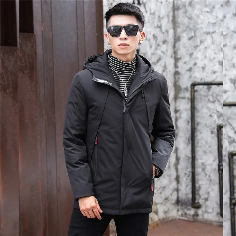 Duck Down Jacket Men Korean Plus Size Winter Coat Men Casual White Duck Down Puffer Jacket Men Warm Casaco 111 YY1314