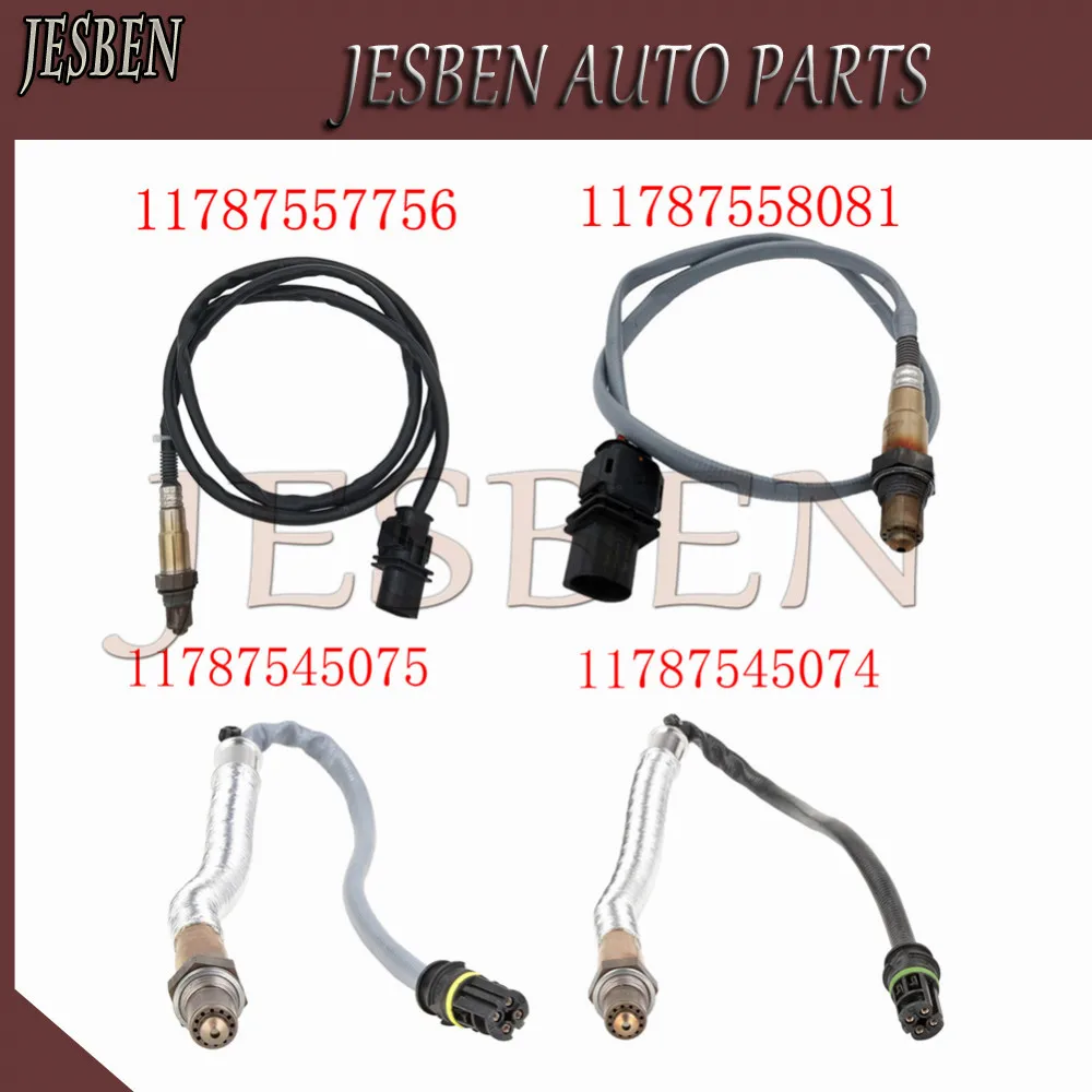 4pcs 11787558081 11787557756 11787545074 11787545075 Front and Rear Lambda Probe Oxygen O2 Sensor for BMW X5 E70 3.0SI 2007-2010