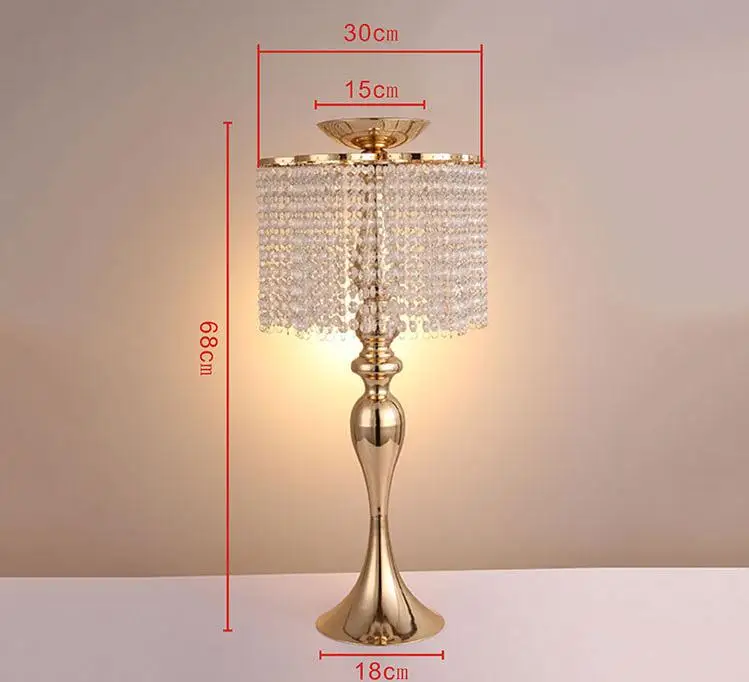 Crystal Wedding Decoration Centerpieces Wedding Flower Ball Holder Table Centerpiece Vase Stand Crystal Candlestick Gold