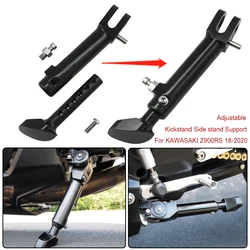 Motorcycle CNC Aluminum Adjustable Kickstand For Kawasaki Z900RS Z 900 RS Z900 RS 2018 2019 2020 Foot Side Stand Support Black