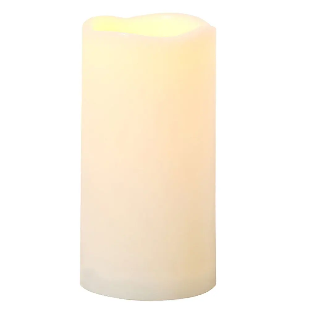 New LED Electronic Candle Notch Tea Wax Lamp Wave Mouth Small Tea Wax Romantic Wishing Flameless Lamp Yellow Light