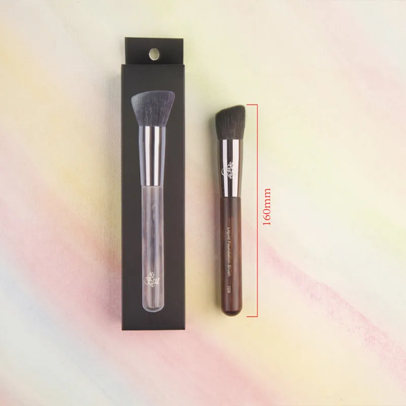 

ArtSecret #109 Liquid Cream Foundation Brush Makeup Tools Fine Goat Hair Oak Wooden Handle Aluminum Ferrule