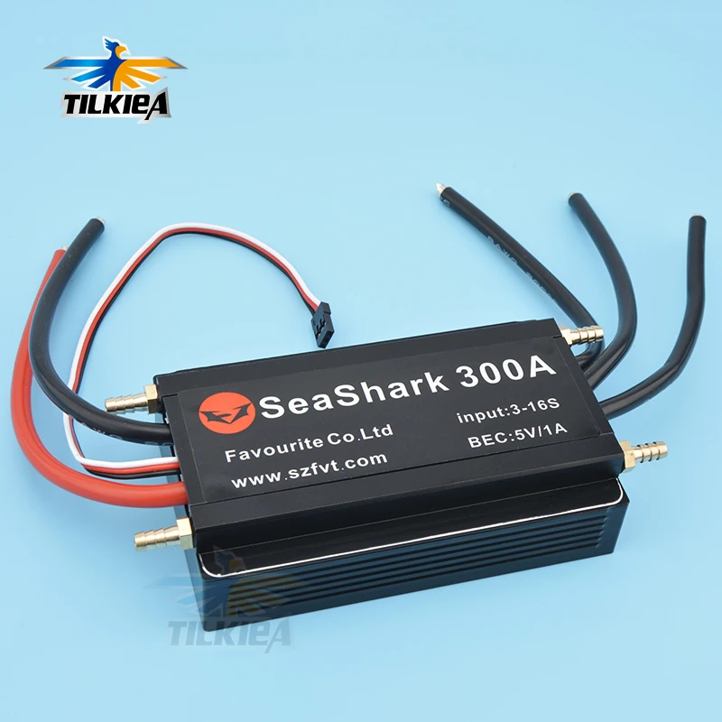 Rc Boat SeaShark 300A Brushless Water Cooling ESC Waterproof 3s-16s High Voltage ESC With BEC for Rc Boat Thruster