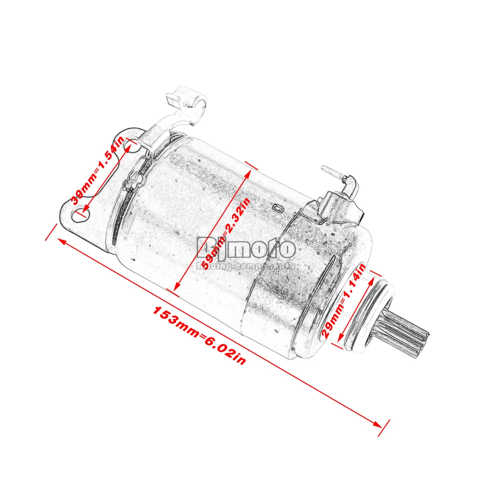 Motorrad-Anlasser für Honda TRX250TM FourTrax 250 CBR250 FG/FGYA MC14 CB250 Hornet TRX250TE Recon 250 ES 31200-HM8-B61 – Detail 6
