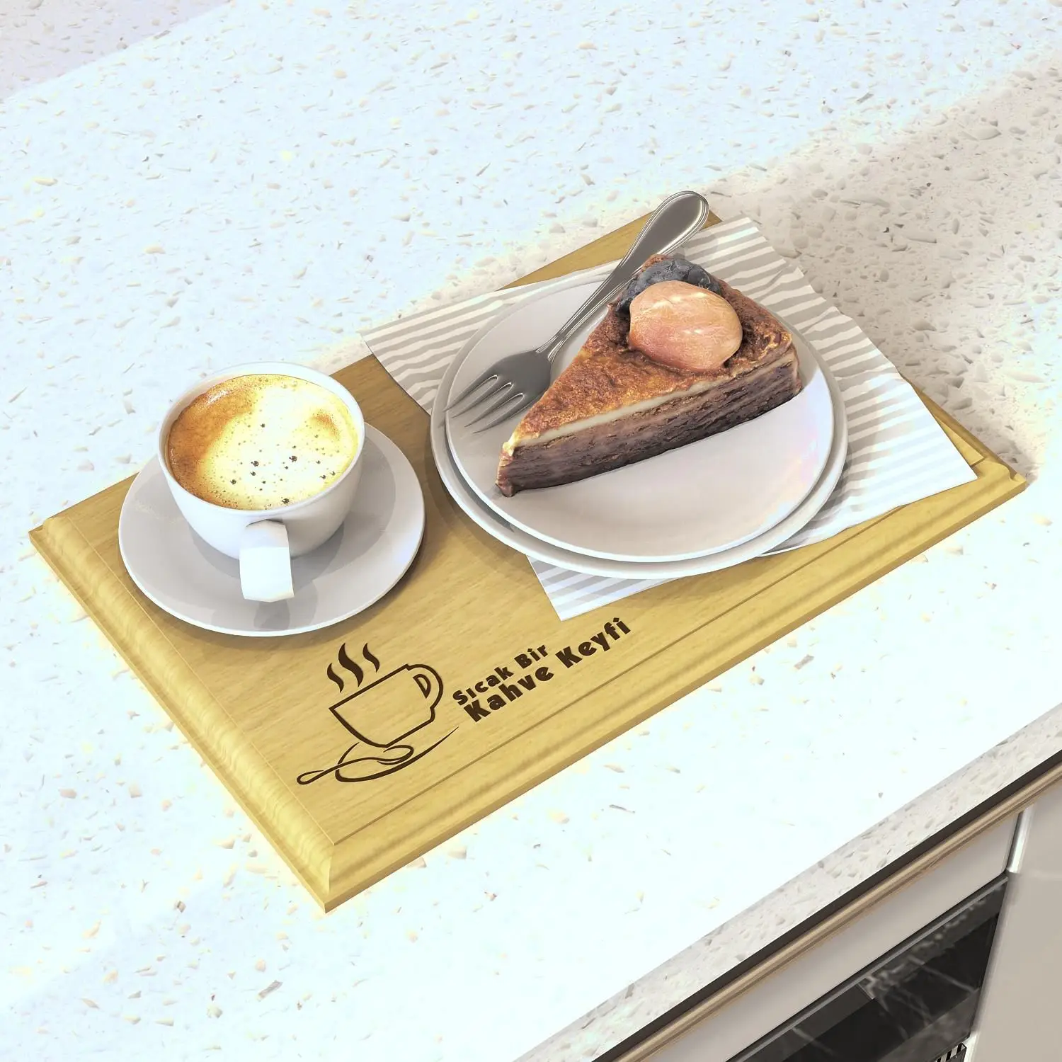 DOLBOVI Enjoy Coffee Sweet Cake Cookie Presentation Plate Tea Serving tray tray поднос plateau de service