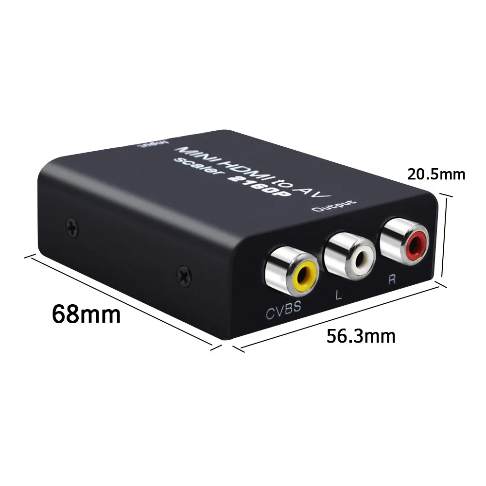 Imagem -05 - para Adaptador av hd Conversor de Vídeo hd para Rca av Cvsb l r Vídeo 480p 720p 1080p 2160p Suporte Ntsc Pal Hdmi2av 4k hd