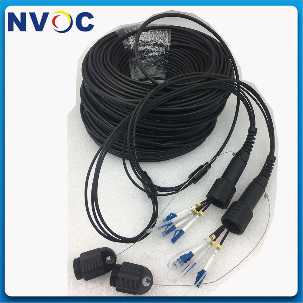 

100M 150M 200M 4Core MM 50/125 62.5/125 LC/UPC-LC/ST/SC/FCUPC Armored 4C Multimode PDLC Waterproof Fiber Cable Patch Cord Jumper