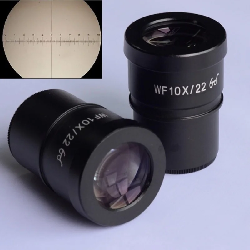 FYSCOPE 2pcs/Lot  WF10X/22 Super Widefield 10X Microscope Eyepiece 22mm Field Width With Cross Reticle 30mm