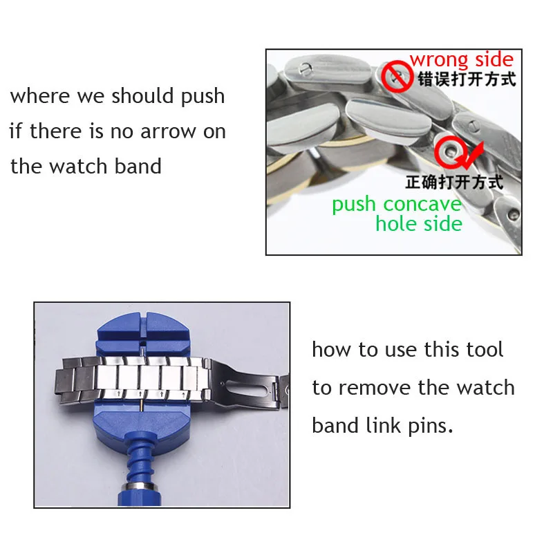 3mm Thickness Hard Watch Band Chain Link Remover Updated Version Watch Strap Beads Remove Tool Band Length Adjust Repair Tool