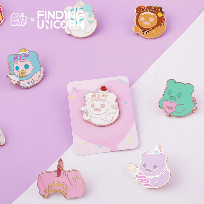 

Looking for Unicorn D ShinWoo Birthday Series Metal Badge Peripheral Cute Girl Decoration Cartoon Blind Bag Toys Mystery Box