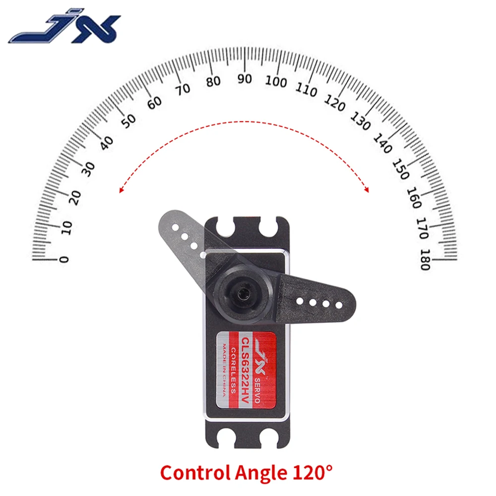 Jx Servo CLS6322HV 6.6V-7.4V 21Kg Metal Gear Grote Koppel Coreless Aluin Shell Digitale Servo Voor rc Helicopter Vliegtuig Robot