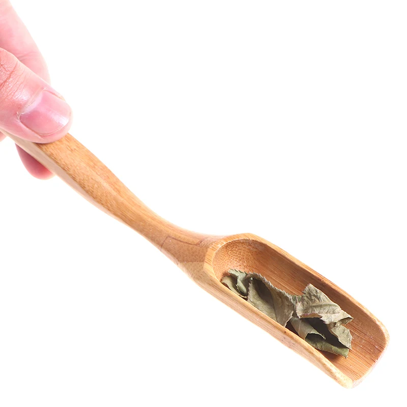 1Pcs Tea Accessories Chinese Kongfu Wooden Bamboo Retro Style Natural Tea Scoop Delicate Spoon Portable Bamboo Teaspoon 3 Sizes view 2