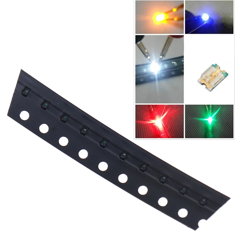 1Pc Led Ultra Heldere Patch Light Emitting Diode 0402 1206 Rood Blauw Wit