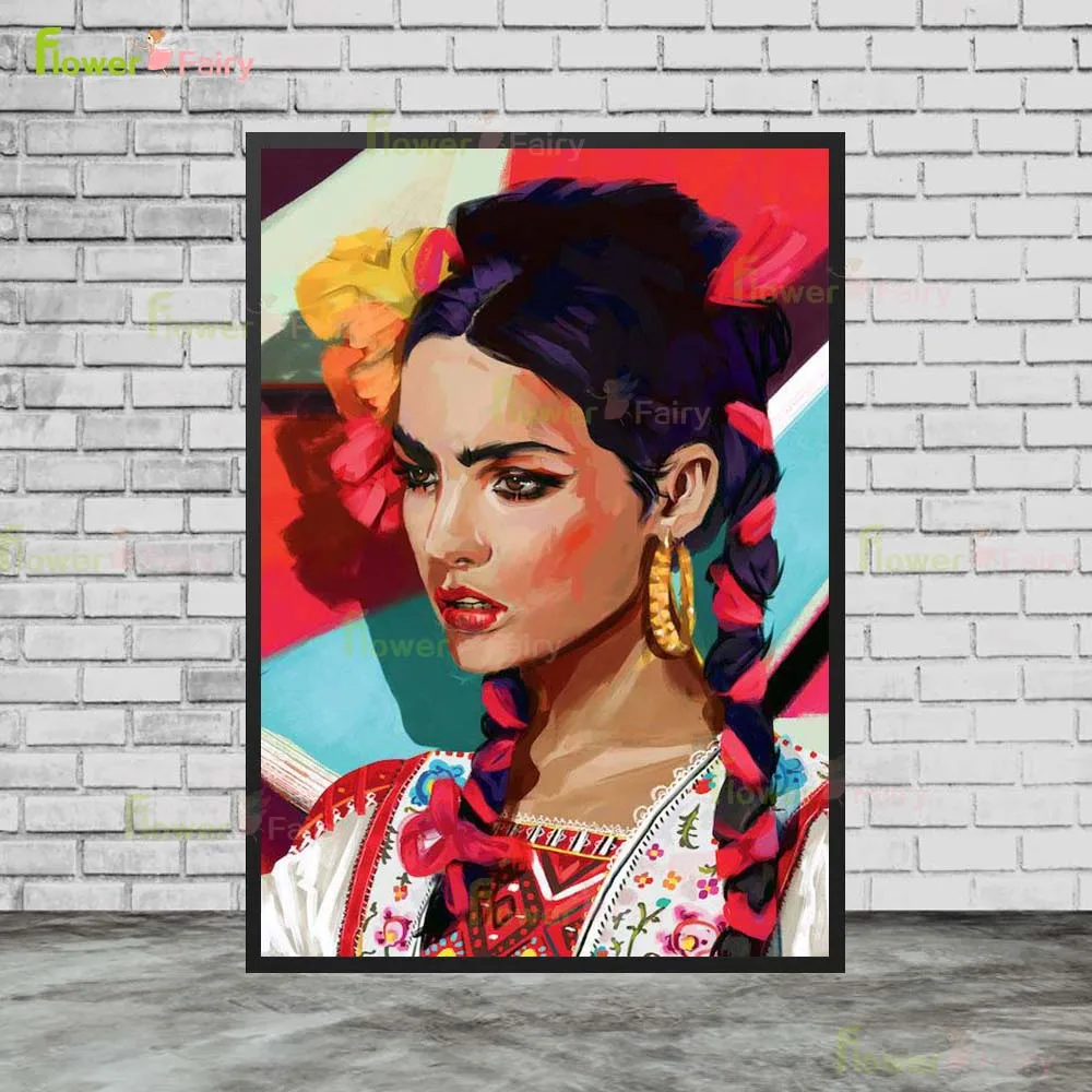 Vintage Mexicana Woman Mexico Culture Scenery Girl Nordic Poster Wall Art Canvas Painting Wall Pictures For Living Room Unframed