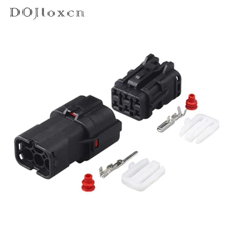 1/5/10/20/50Sets 6 Pin 7123-7464-40 7222-7464-40 Waterproof Balck Wiring Plug Automotive Electrical Cable Male Female Connectors