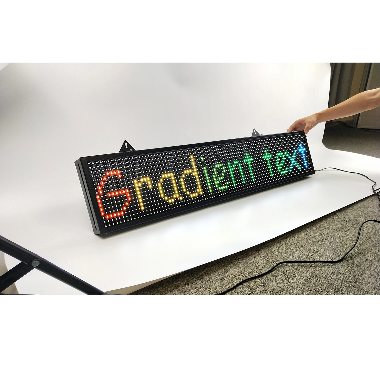 PH10mm Wifi Sign 40X8 Inch Waterdichte Outdoorprogrammable Scrolling Message Board Voor Venster