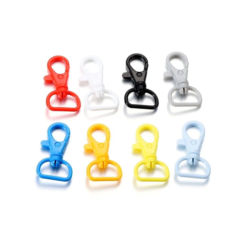 

10pcs/lot 40*22 mm Plastic Snap Lobster Clasp Hooks DIY Jewelry Making Findings For Keychain Neckalce Bracelet Craft Supplies