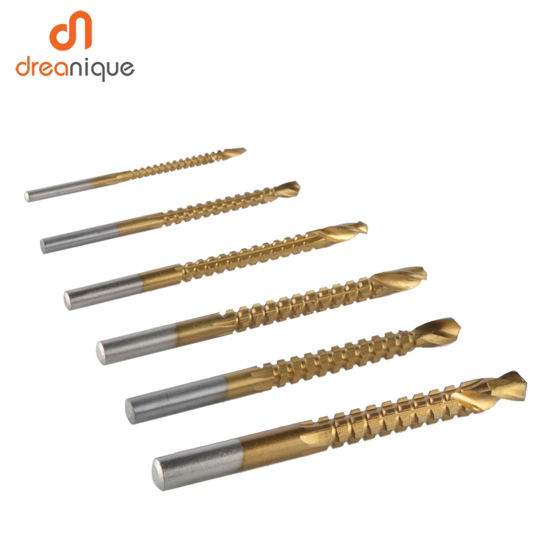 Brocas de cobalto para taladro, juego de tornillos con espiral, multifunción, métrico, 6 uds./set