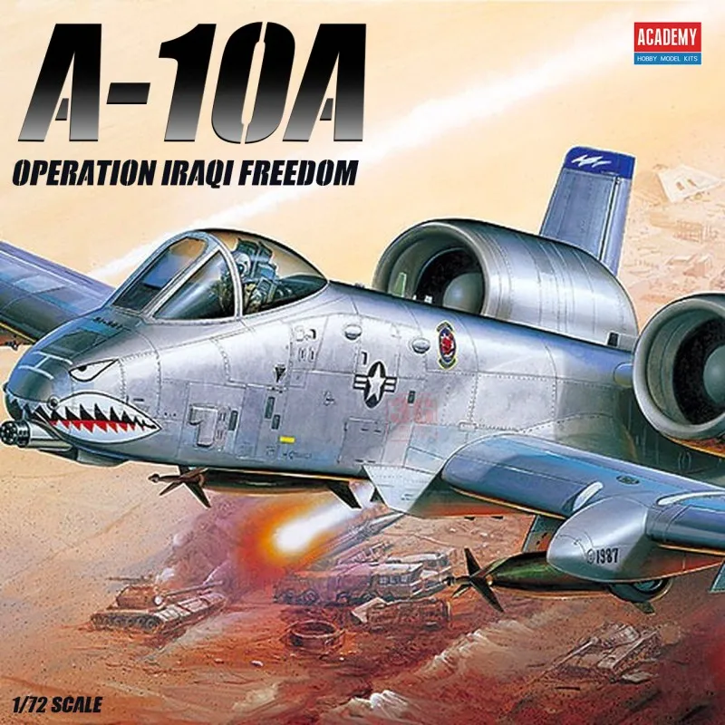 Academy 12402 1/72 Scale Model U.S  A-10 Operation Iraqi Freedom Raiden Fighter Assembly Model Kit For Hobby DIY