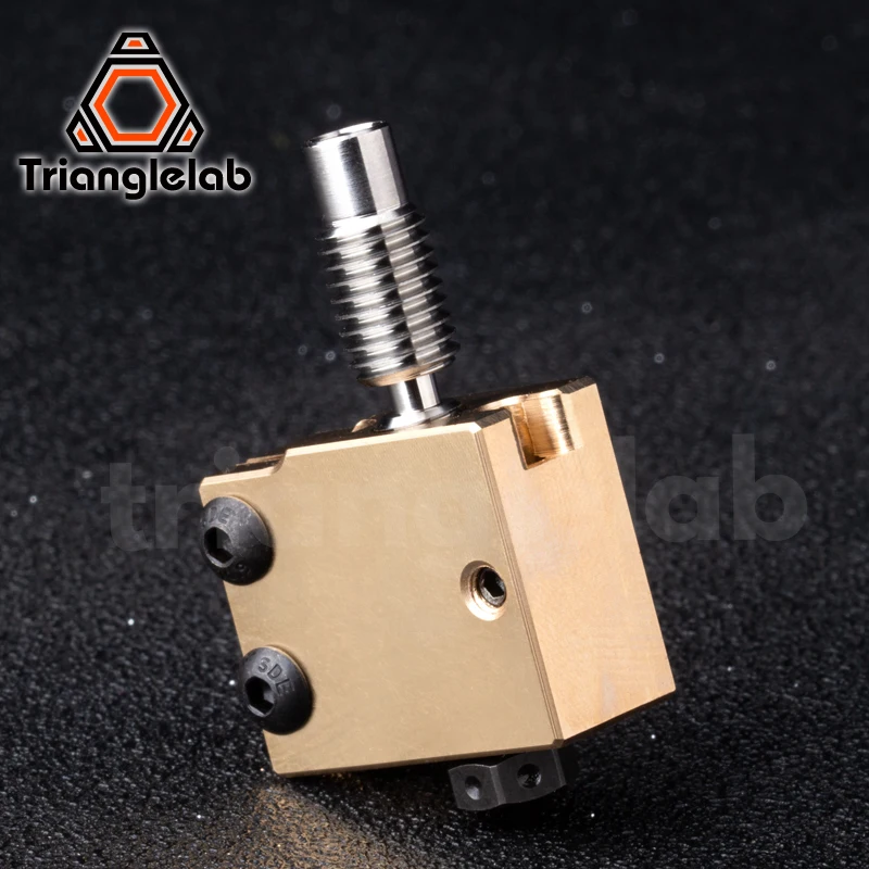 C Trianglelab Brass Volcano Heater Block Hardened Steel Volcano Nozzles Titanium Alloy Heat Break High Temperature Kit PT100