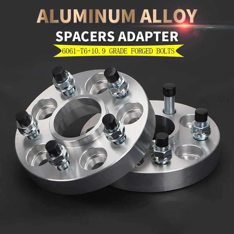 2Pieces PCD 5x108 CB 63.4 or 60.1mm Aluminum Wheel Spacer Adapter 5 Lug suitable for Ford Volvo15/20/25/30/40mm