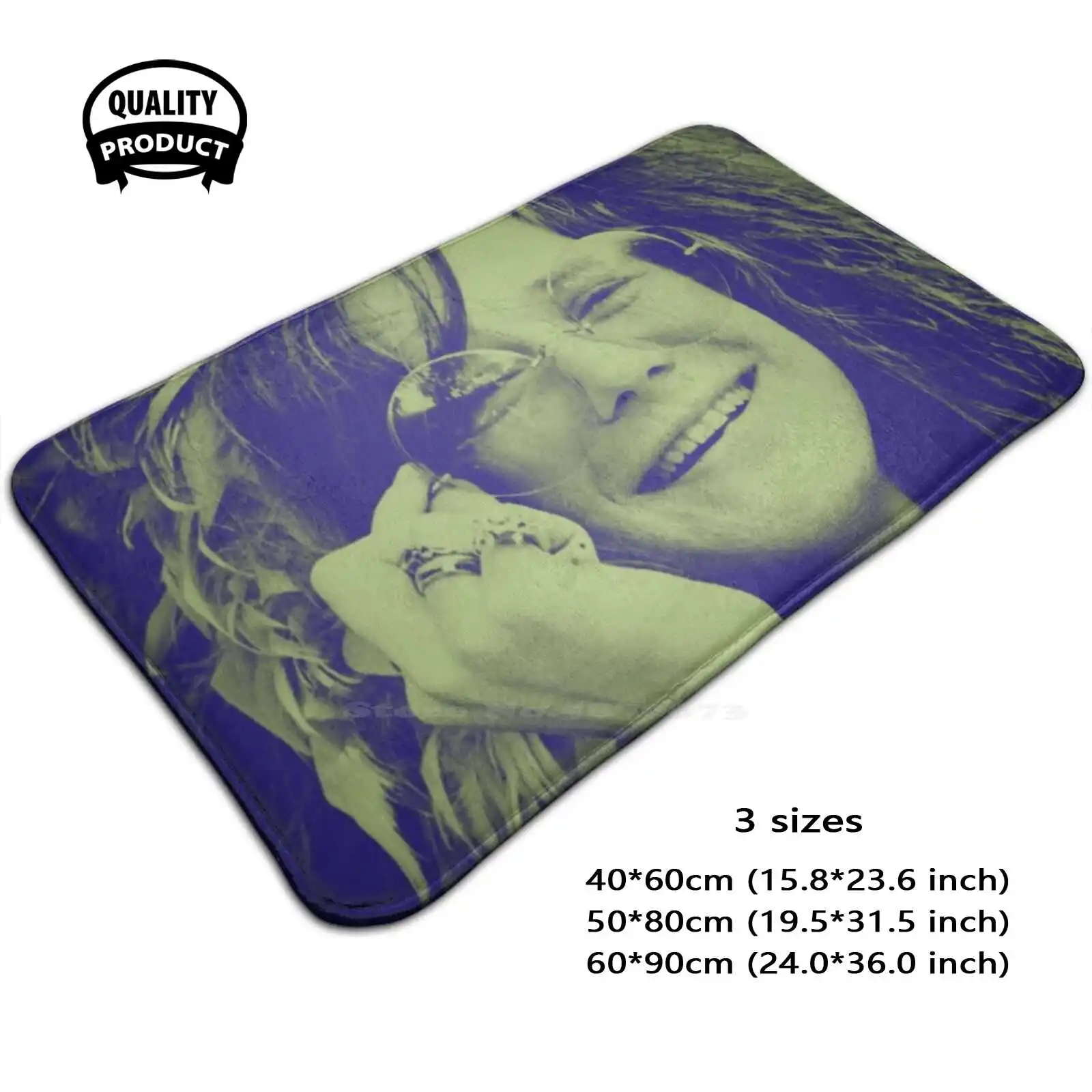 Janis Joplin Portrait Soft Cushion Home Carpet Door Mat Car Rug Janis Joplin Portrait Vintage Photo Classic Photo Woodstock