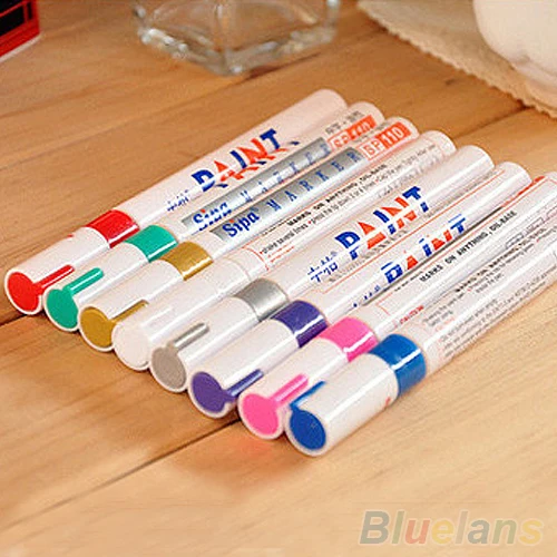 12 Colors  Multifunction Waterproof Car Tyre Tire Tread Rubber Metal Permanent Paint Marker Pen   New hot boutique