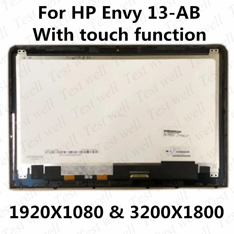 

13.3" LCD Screen Assembly LTN133YL04 LTN133YL06-H01 LP133WF4-SPA4 for HP Envy 13-AB 13-AB077CL With touch Replacement Display