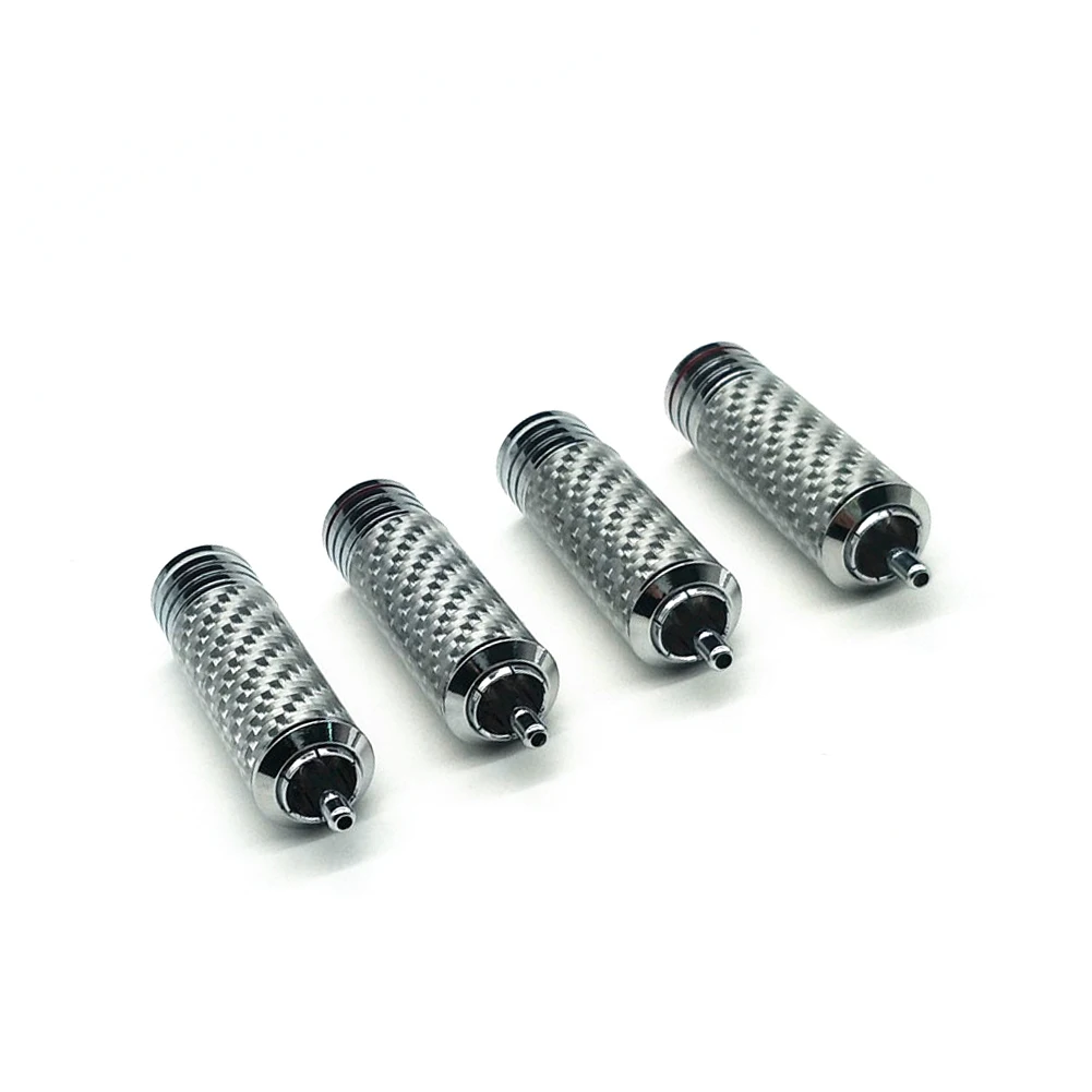 

HiFi 4pcs Carbon Fiber gold Plated RCA Plug interconnects Cable RCA Connector Socket Adapter Solder Wire RCA Termina