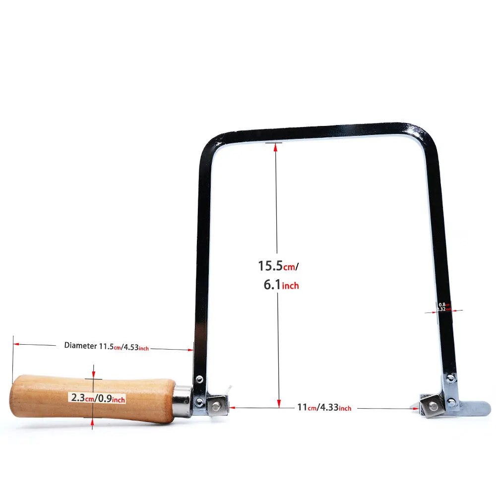 High Quality Coping Saw Steel Frame with Wire Saw for Jade Stone Ceramic Glass Wood Metal Accurate Cutting Sawbow DIY Hand Tools