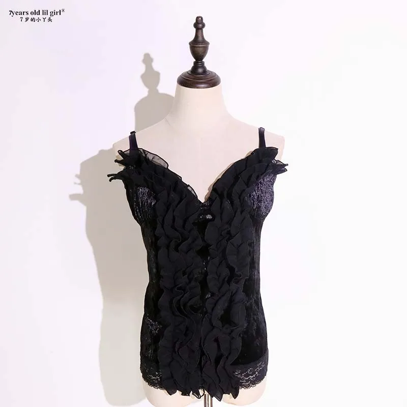 

Belly Dance Brand Girls Wear Velvet Condole Belt Vest Sexy FL10