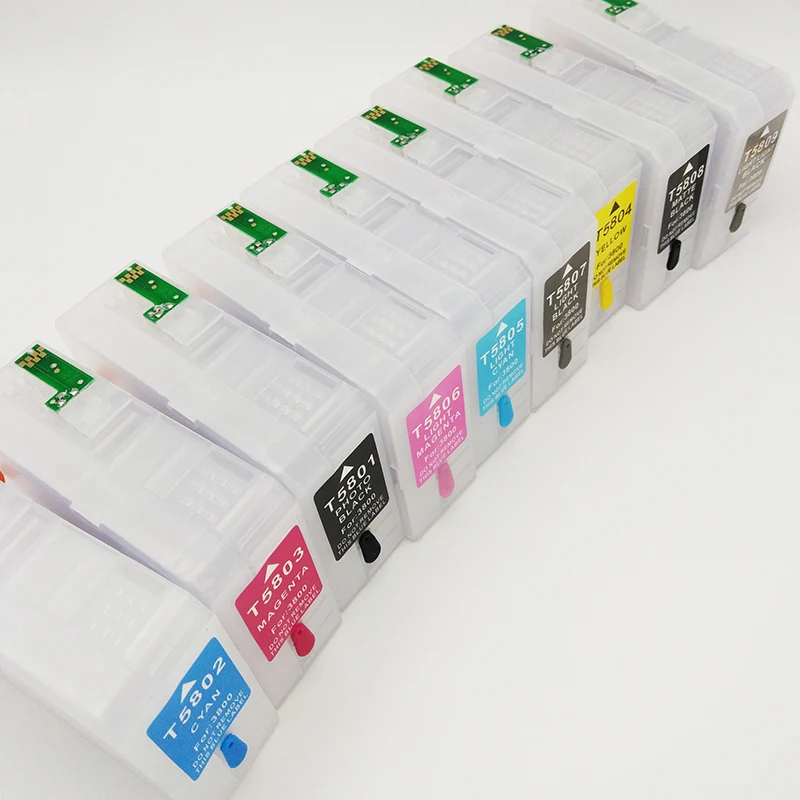 vilaxh 9color refillable ink Cartridge for epson 3880 pro3880 pro 3880 with chip T5801 80ML