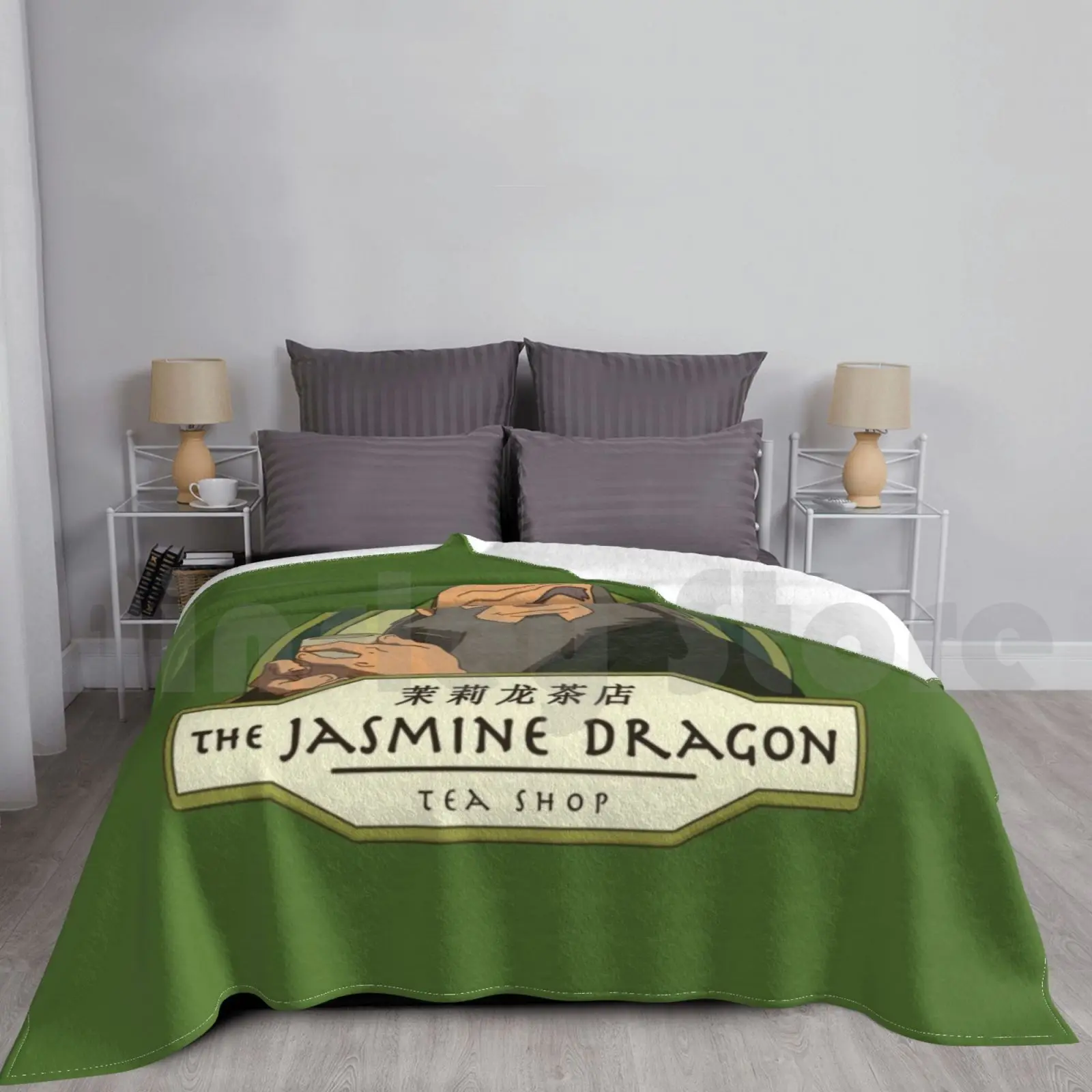 Iroh's Tea Shop From Blanket Fashion Custom The Last Airbender Jasmine Dragon Iroh Zuko Fire Nation Earth