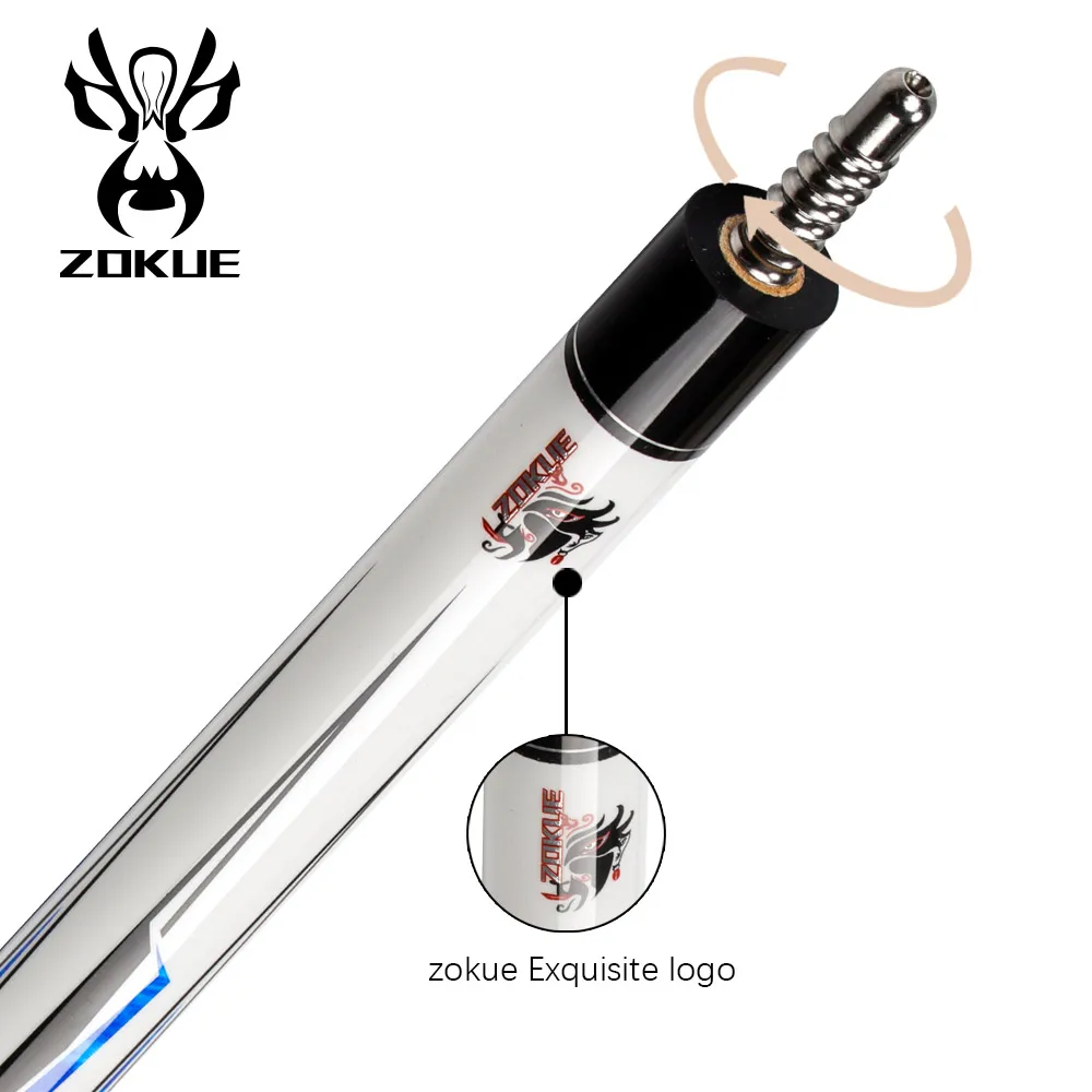 ZOKUE Billiard Cue Stick 12.75mm ponta 160cm Piscina Cue Peso Ajustável Radial PinIrish Line Kit Adequado Para Alto Poderoso Pessoas