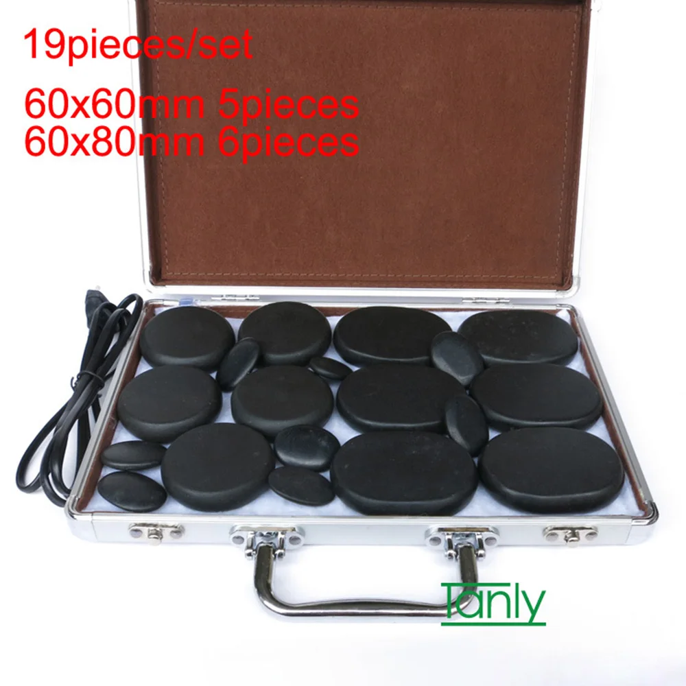 

Tontin Hot stones massage lava Natural massage stone set hot spa rock basalt stone with heater box for salon SPA CE and ROHS