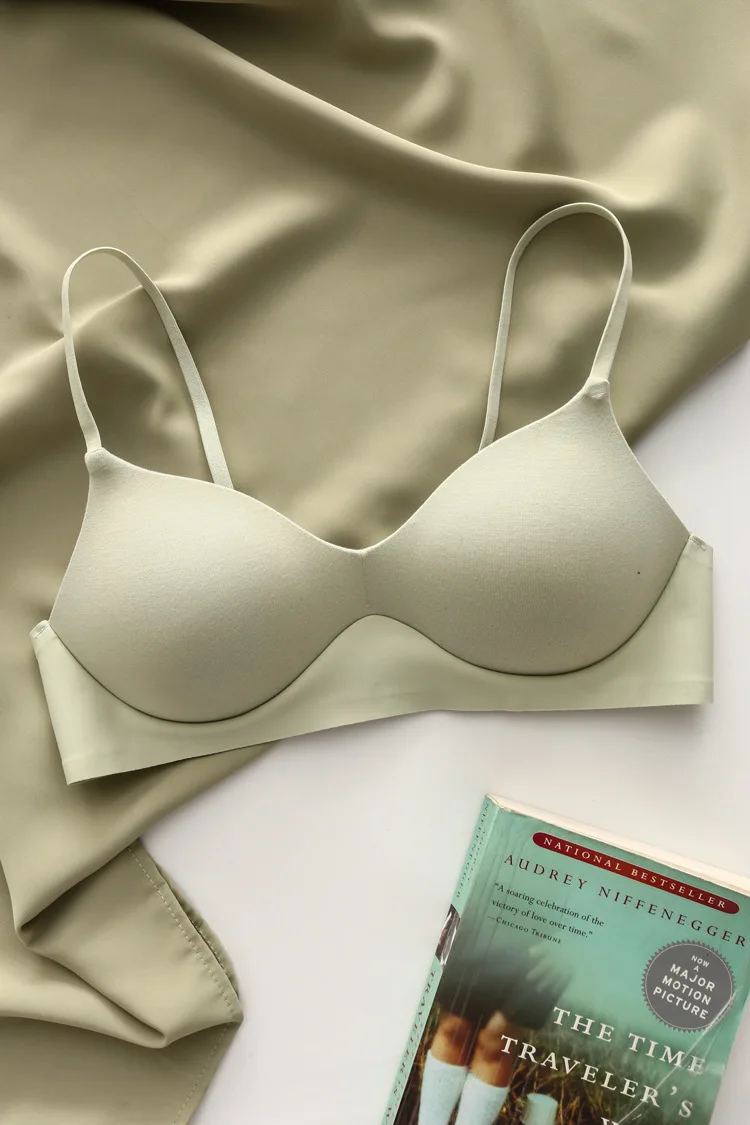 Wriufred Modal Glossy Bra Summer Simple Underwear No Steel Ring Girls Bralette No Trace Thin Cup Lingerie for Women