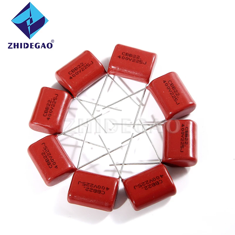 

ZHIDEGAO 500pcs CBB Polypropylene Film Capacitor Pitch 10mm 15mm 630V 400V 250V 450V 100nF 220nF 330nF 470nF 680nF