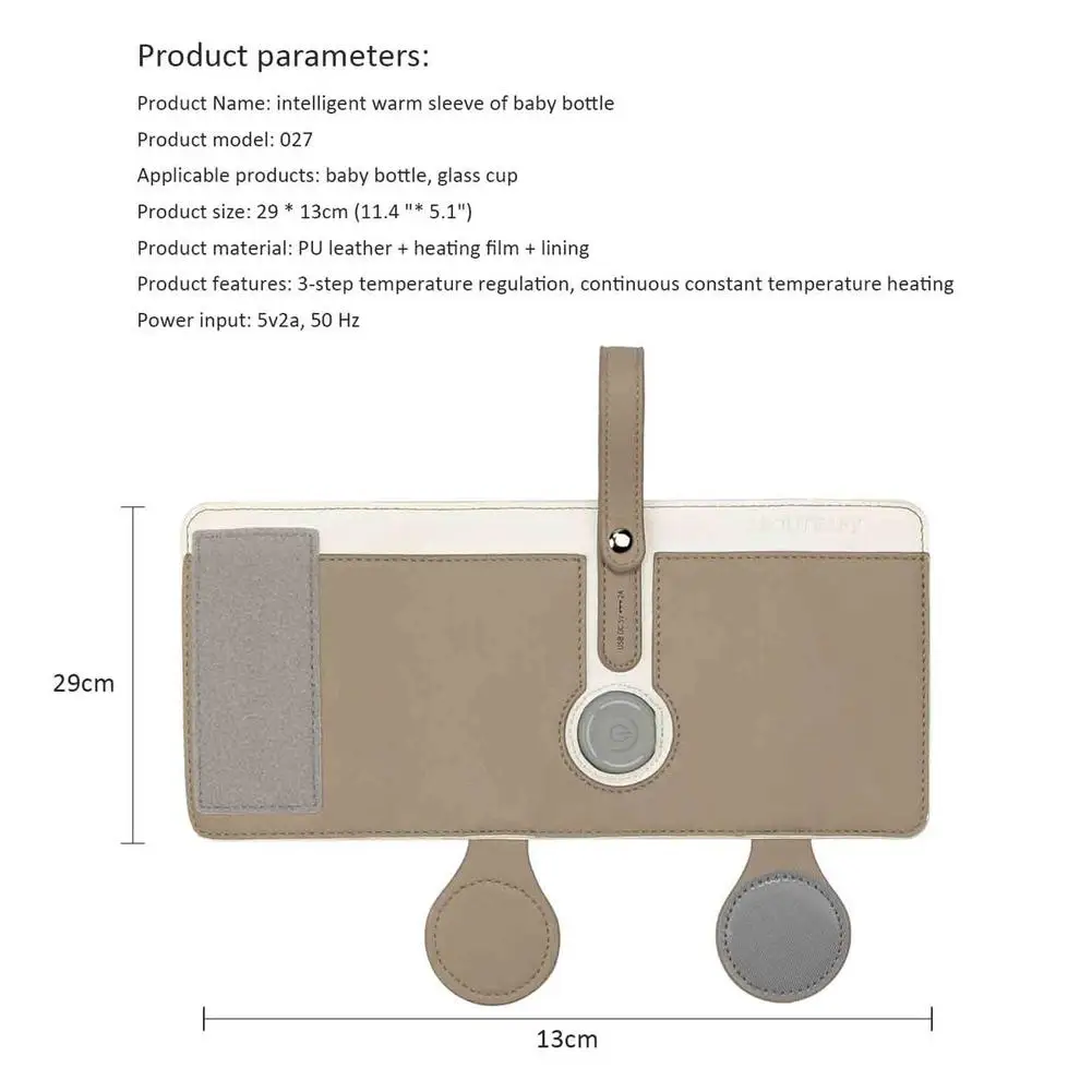 Garrafa de leite inteligente aquecedor de garrafa de bebê saco de refrigerador de viagem usb termostato de aquecimento de alimentos de leite portátil garrafa de bebê mais quente saco de garrafa