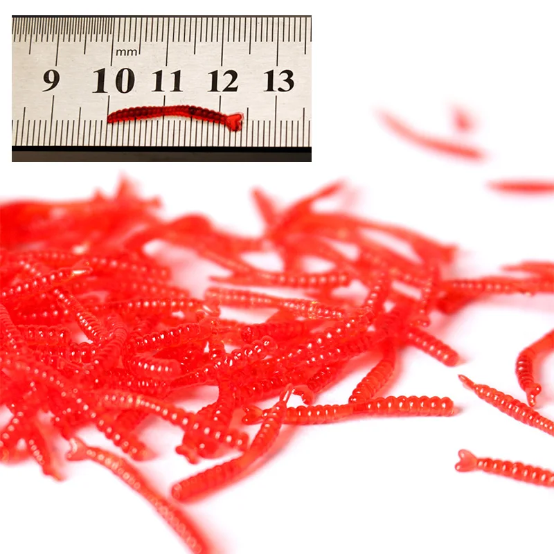 Lifelike Red Worm Soft Bait Shrimp Fishy Smell Silicone Fishing Lure 2cm Easy Shiner Isca Artificial Bait for Bass Carp Tilapia