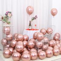 25pcs Rose Gold Metal Balloons Adults Happy Birthday Party Decor Kids Ballon Boy Girl Birthday Baloon Wedding Birthday Balon