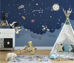子供部屋の装飾のための漫画の銀河の壁紙,星空と雲,3Dウォールステッカー,雲,テレビの背景,カスタム