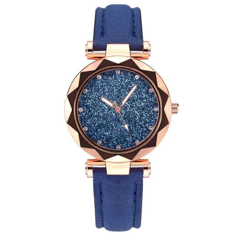 Starry Sky Women Watch Romantic Rhinestone Quartz Ladies Watches Simple Leather WristwatchFemale Clock 2021 Hot Sale