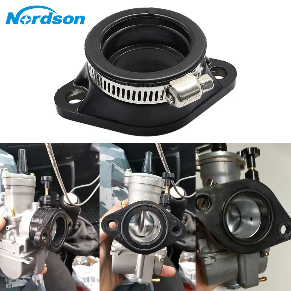 Nordson Motorcycle Pit Dirt Bike Carburetor Rubber Adapter Inlet Intake Pipe For MIKUNI VM24 OKO KEIHIN PE28 28mm 30mm