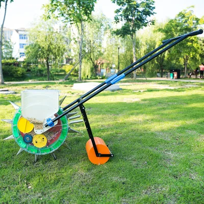 Pushประเภทล้อถั่วลิสงถั่วเหลืองข้าวโพดผักPrecision Seederชาวไร่ชาวไร่เมล็ดเครื่องมือ